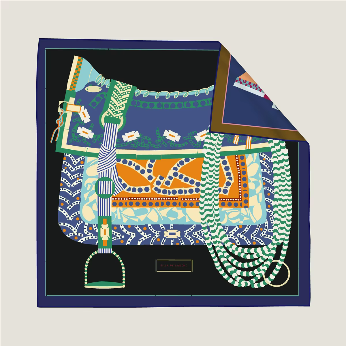 Nouveau 90cm manuel roulé à la main sergé foulard en soie femmes selle Double impression foulards ca