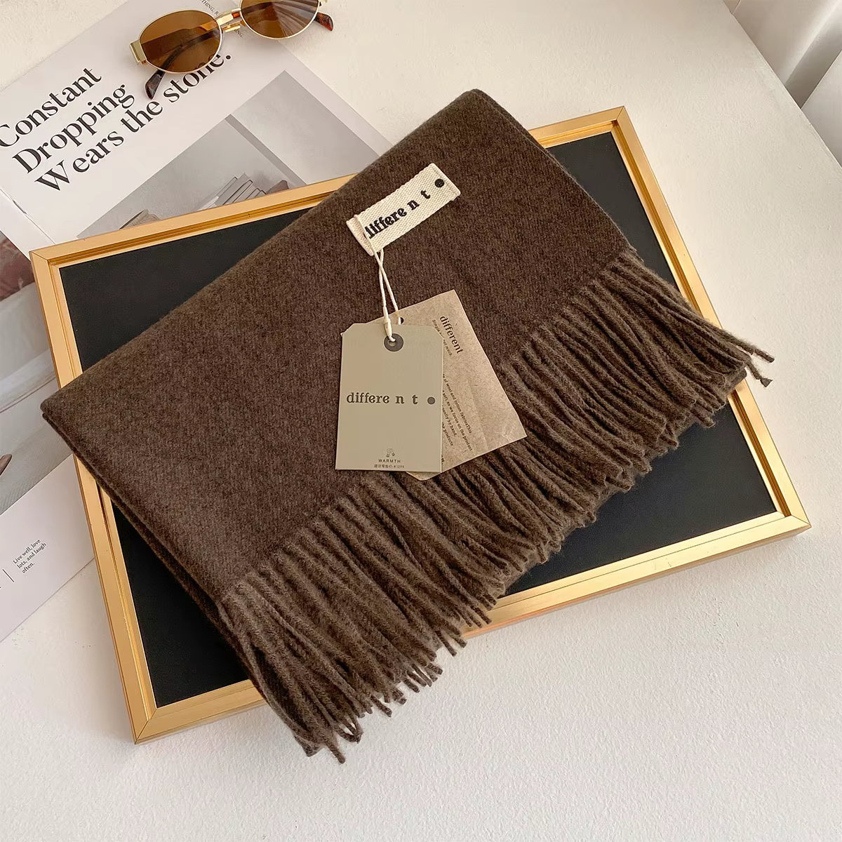 45 couleurs solide hiver écharpe pour femmes épais chaud cachemire châle en plein air luxe Pashmina
