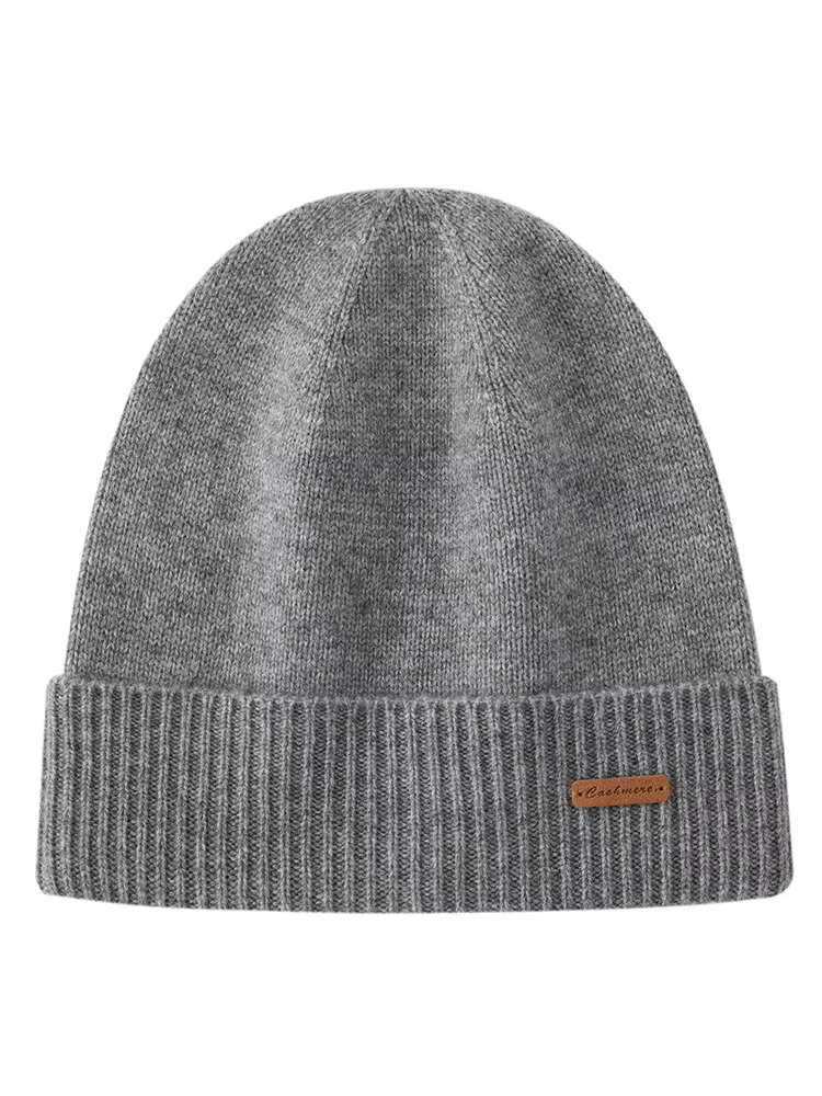 Chapeau tricoté de luxe en cachemire 100% pour hommes et femmes, unisexe, chaud, décontracté, couleu