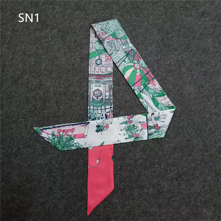 Paris Street – foulard en soie imprimé, nouvelle marque de sac pour femmes, foulard slim, sac à Long