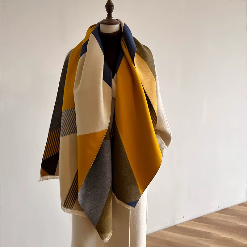 Écharpe en cachemire vintage polyvalente, garder au chaud, épaissie, nouvelle mode, hiver