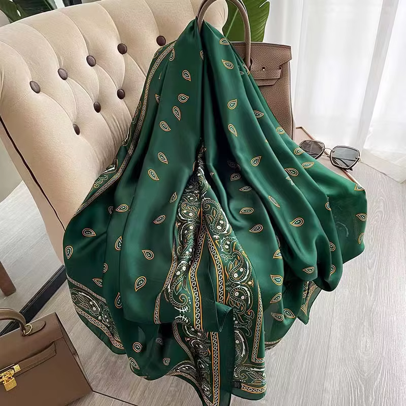 180*90cm silencieux nouvelle marque de luxe écharpe femmes châles enveloppes printemps Hijab Bufanda