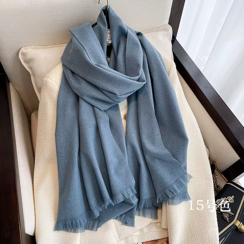 17 couleurs hiver chaud solide cachemire écharpe pour femmes grand 70*200 cm Pashmina châle envelopp