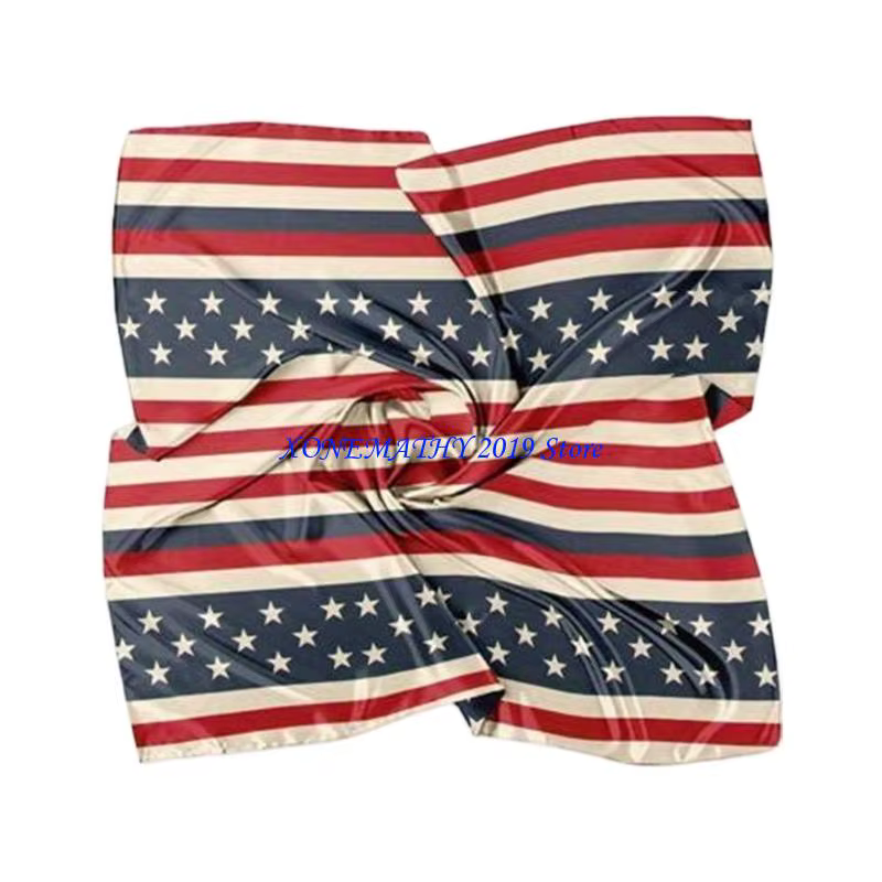 Écharpe sport réglable F42F, 90x90 centimètres, avec motifs drapeaux pays lumineux