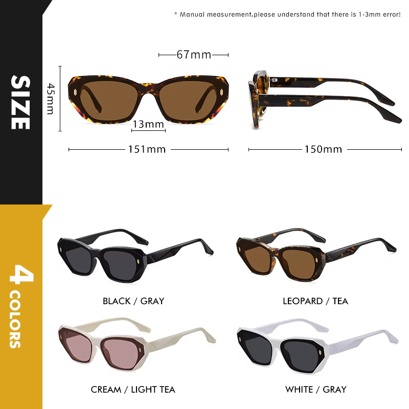LIOUMO lunettes de soleil œil de chat à la mode polarisées femmes mode personnalité lunettes irrégul
