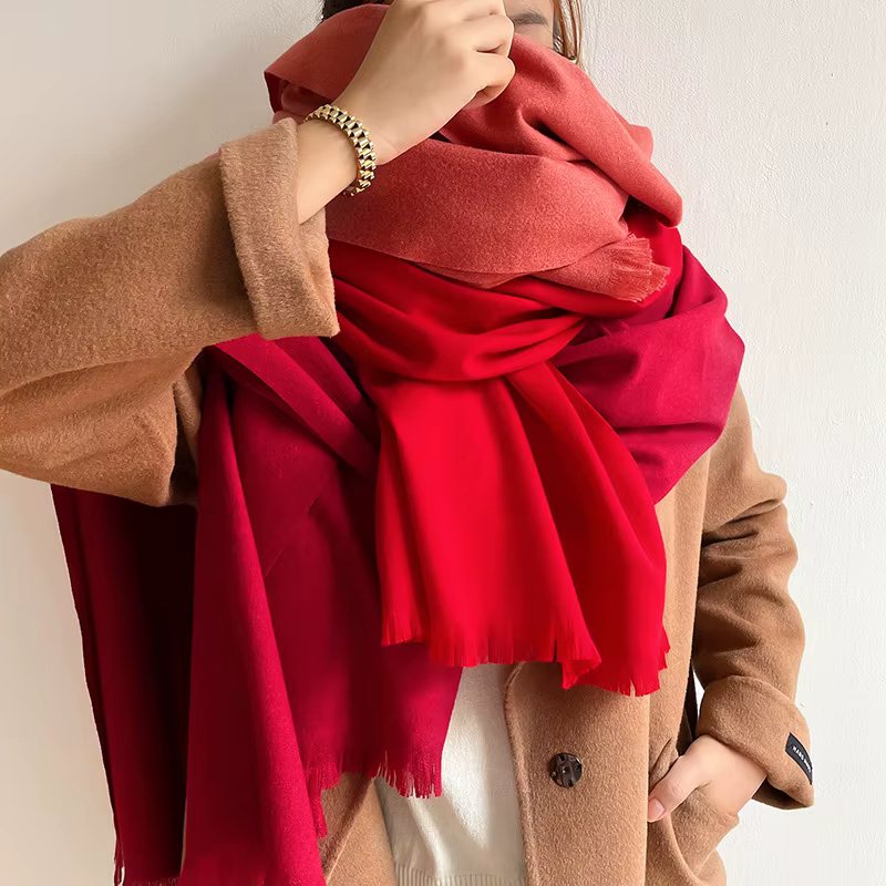17 couleurs hiver chaud solide cachemire écharpe pour femmes grand 70*200 cm Pashmina châle envelopp