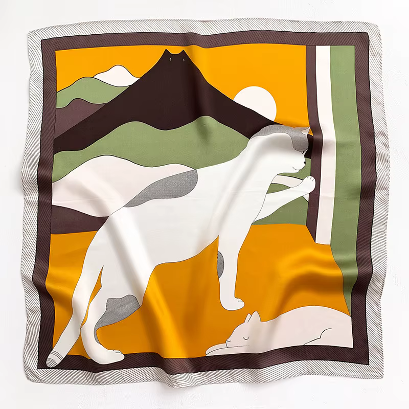 Foulard pour cheveux 100% pure soie de mûrier pour femmes, léger et tendance, accessoire de mode pou