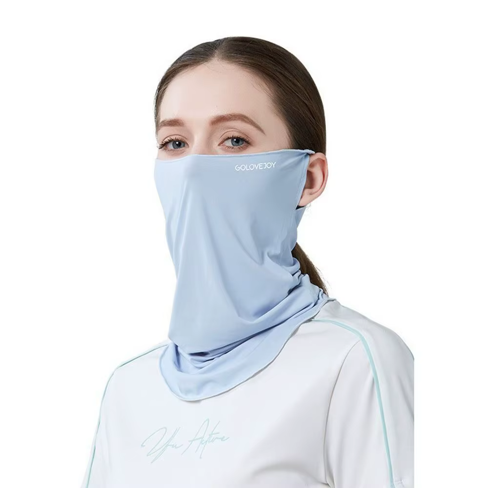 Cagoule multifonction en soie glacée, protection solaire pour le visage et le cou, cache-cou, bandea