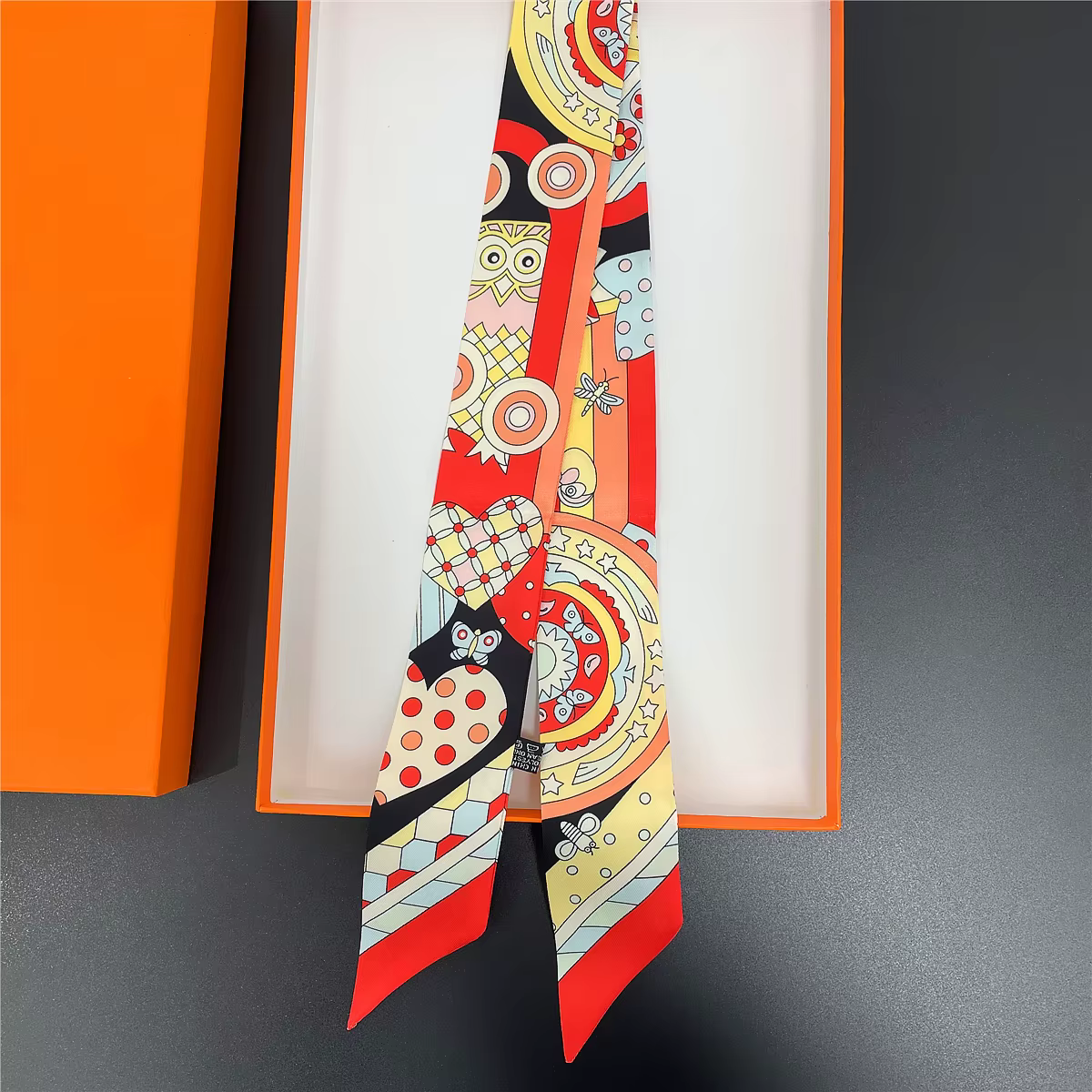 Nouvelle Collection : Foulard Chouette en Soie de Luxe pour Femme – Bandeau Cheveux Tendance, Foular
