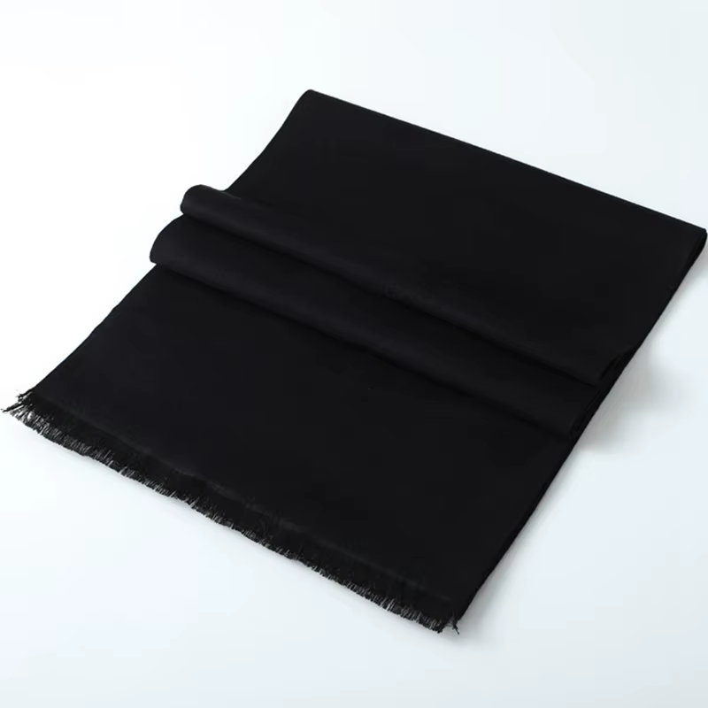 Hiver doux cachemire foulards hommes couleur unie soie laine châles Foulard de luxe printemps Modal 