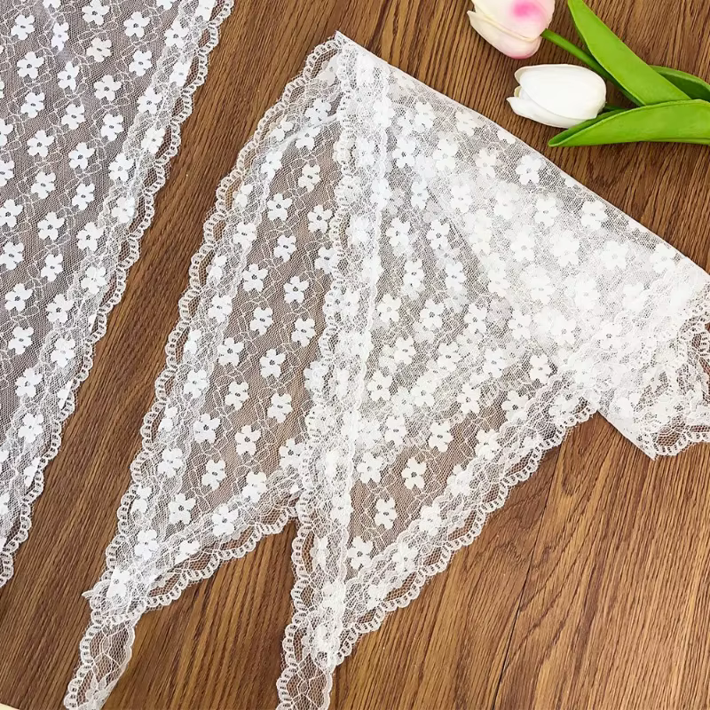12 styles dentelle maille Triangle écharpe français pays Style Floral cheveux écharpe bandeau pour f