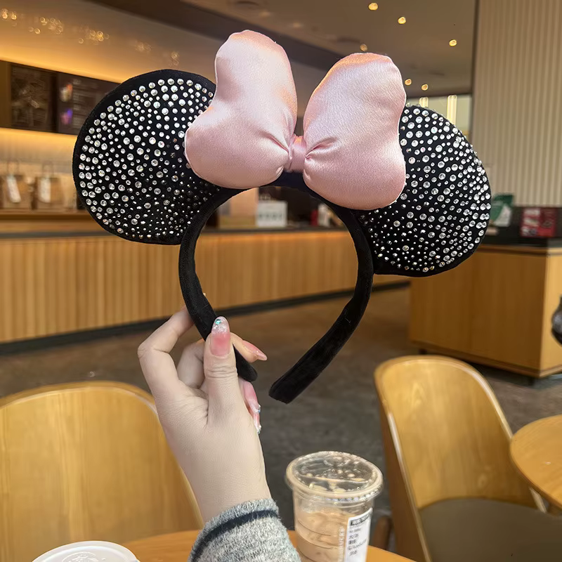 Serre-tête Oreilles de Minnie Mouse Dessin Animé Nouveauté Fête Noël Bonhomme de Neige Coiffe Cospla