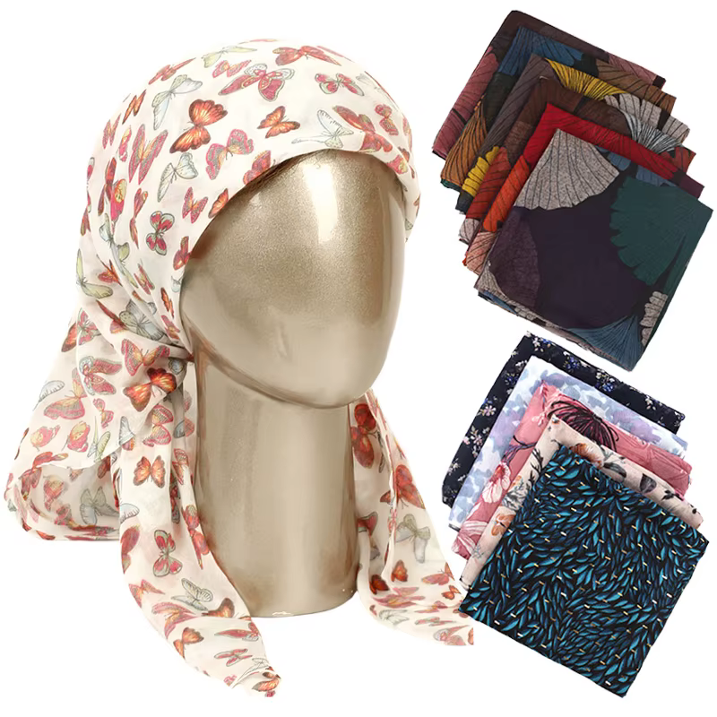 Bandanas College pour filles et femmes, écharpe carrée en satin, turban tendance, bande de sauna, no