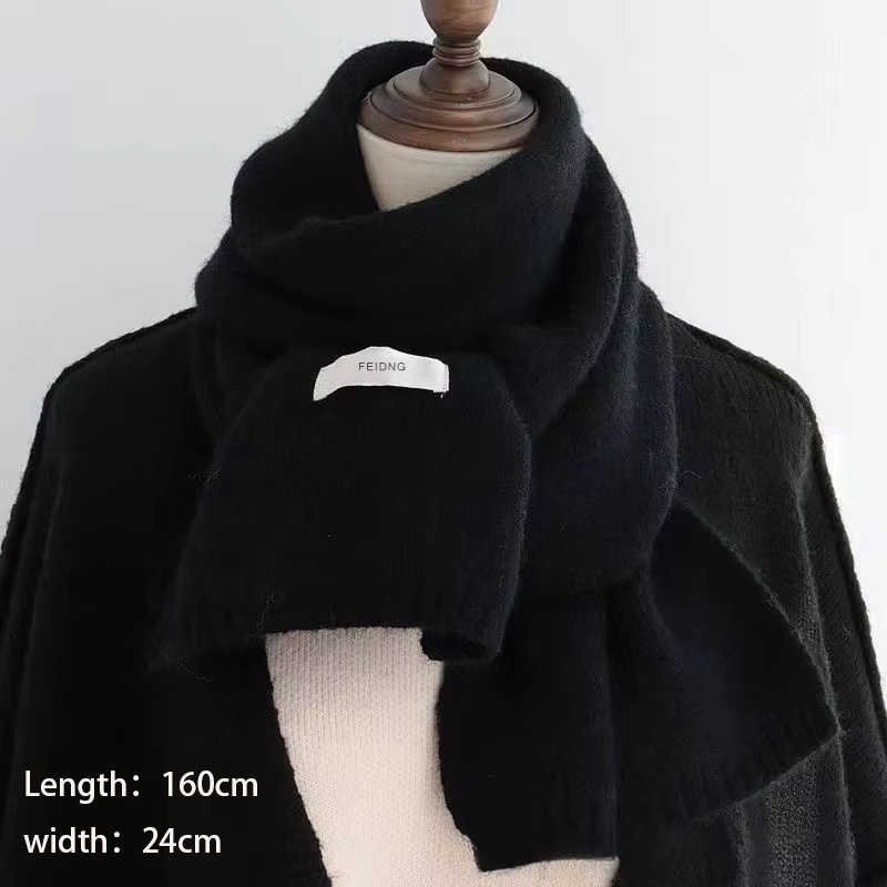 2025 automne et hiver nouvelle Version coréenne Ing Style couleur unie écharpe étudiant chaud tricot