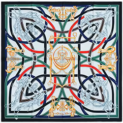 Écharpe en soie rétro polyvalente 90 * 90 cm, en twill de soie, avec finition artisanale par peintur