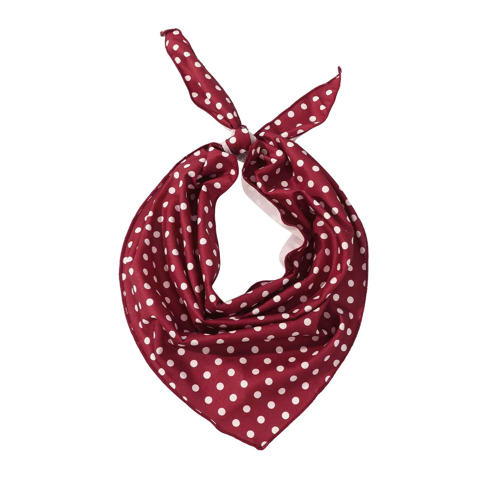 Bandana vintage rouge à pois, foulard triangulaire pour femmes, accessoires pour cheveux, foulard tr