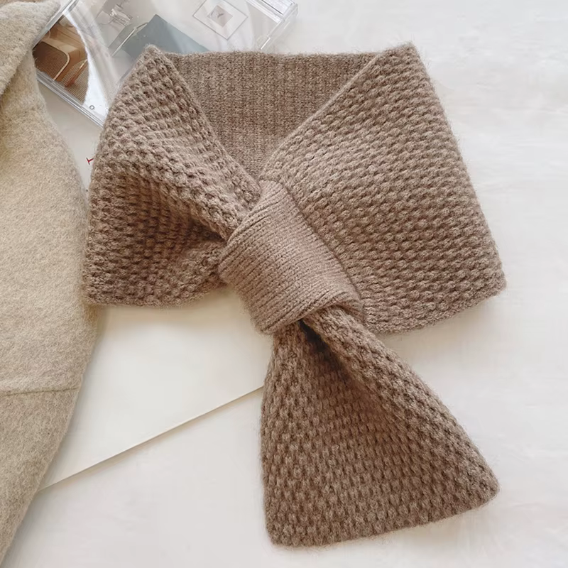 Écharpe en laine pour femmes, hiver, célébrité d'internet, tricoté paresseux, chaud, couleur unie, P