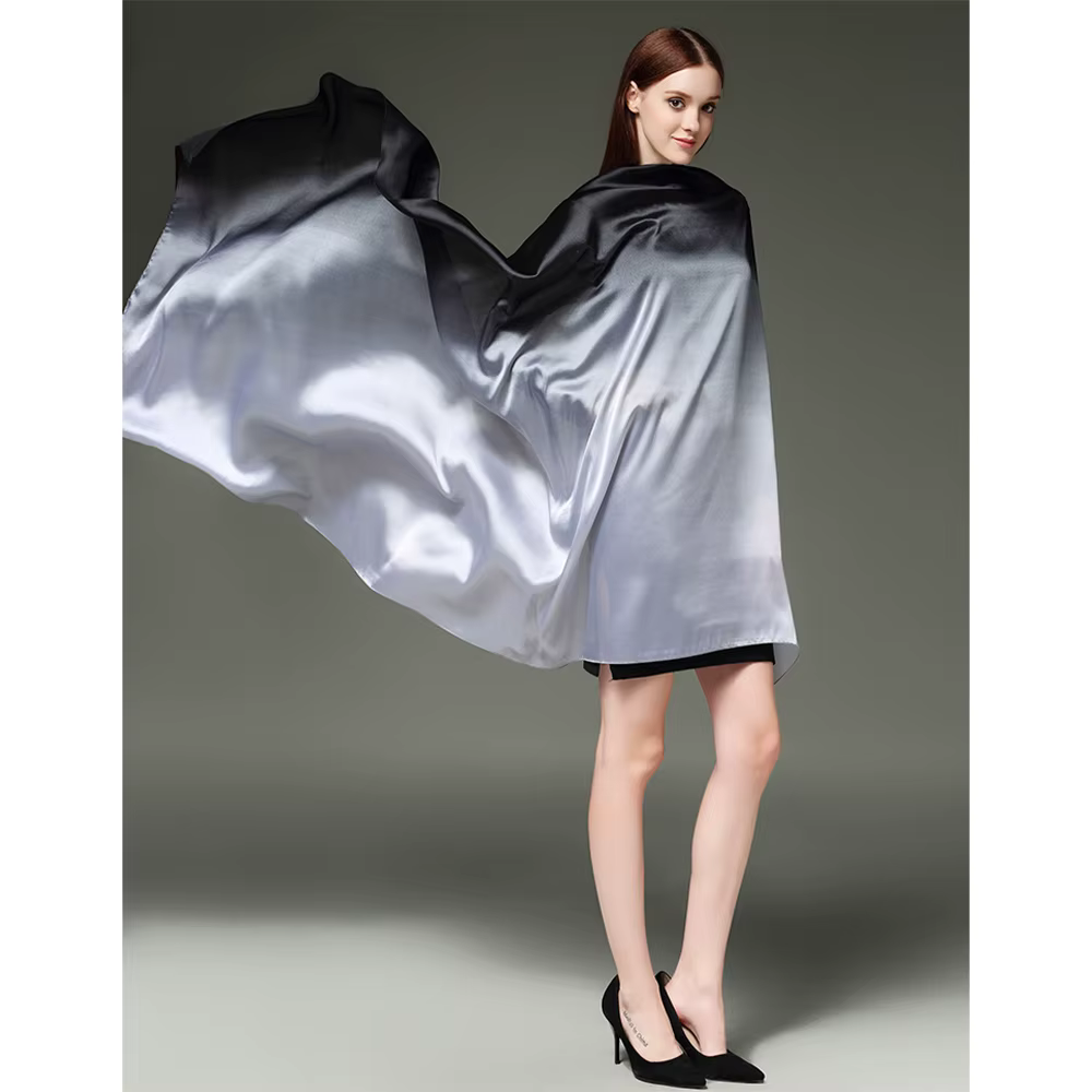 Écharpe en mousseline de soie pour femmes, châle imprimé multicolore, poncho de plage, protection de