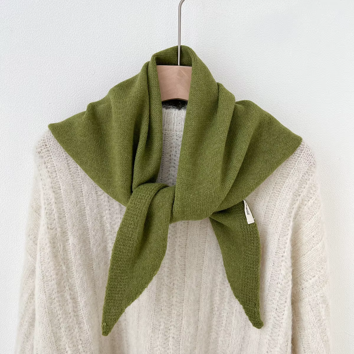 Écharpe Triangle tricotée pour femmes, foulard de tête pour filles, accessoires esthétiques, Streetw