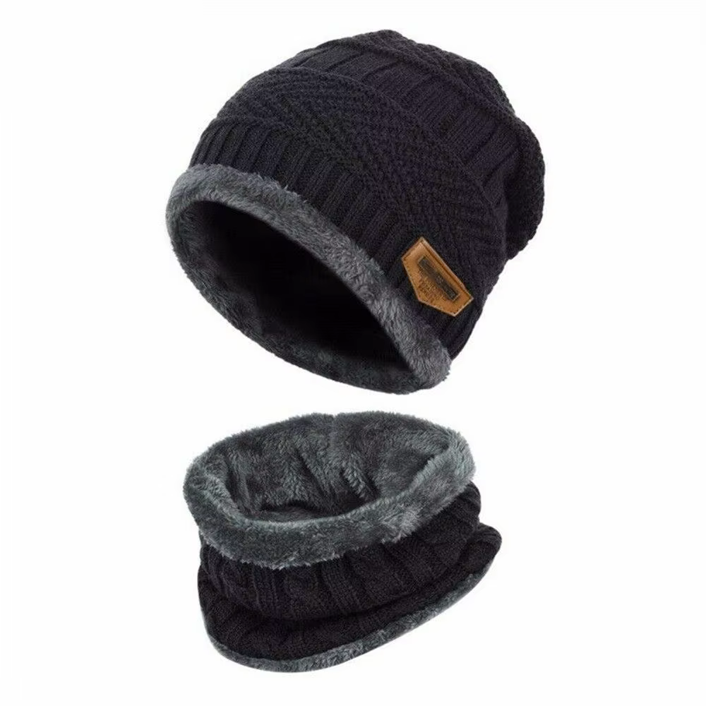 Ensemble bonnet et écharpe de cou pour enfants, cagoule chaude, chapeau chaud, optique Smile With, s