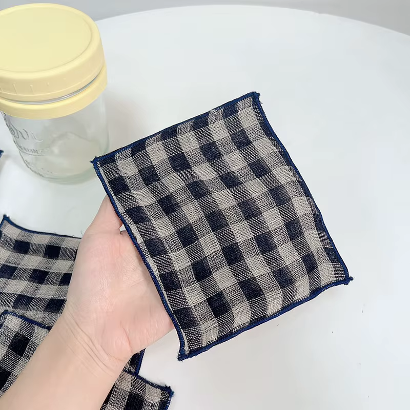 Nouveau foulard carré en lin à petites mailles rétro printemps-été, artistique et polyvalent, foular
