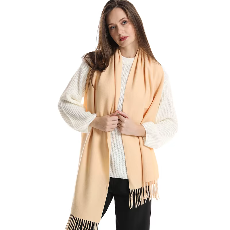 63 couleurs solide femmes hiver écharpe chaud gros cachemire châle en plein air luxe glands Pashmina