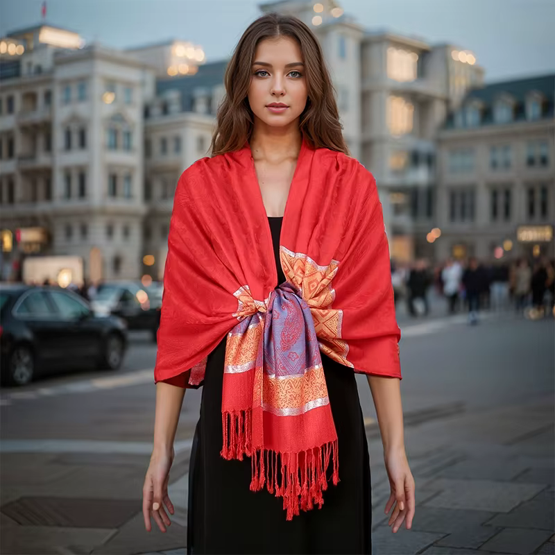 2025 nouveau luxe automne cachemire Pashmina châles femmes chaud Jacquard foulards dame Wrap Foulard