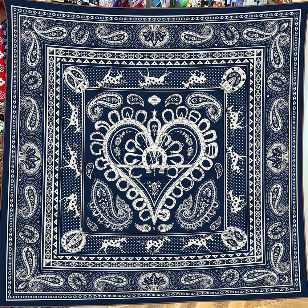 30% soie 70% cachemire écharpe concepteur de luxe Pashmina châles pour femmes carré arrosé à la main