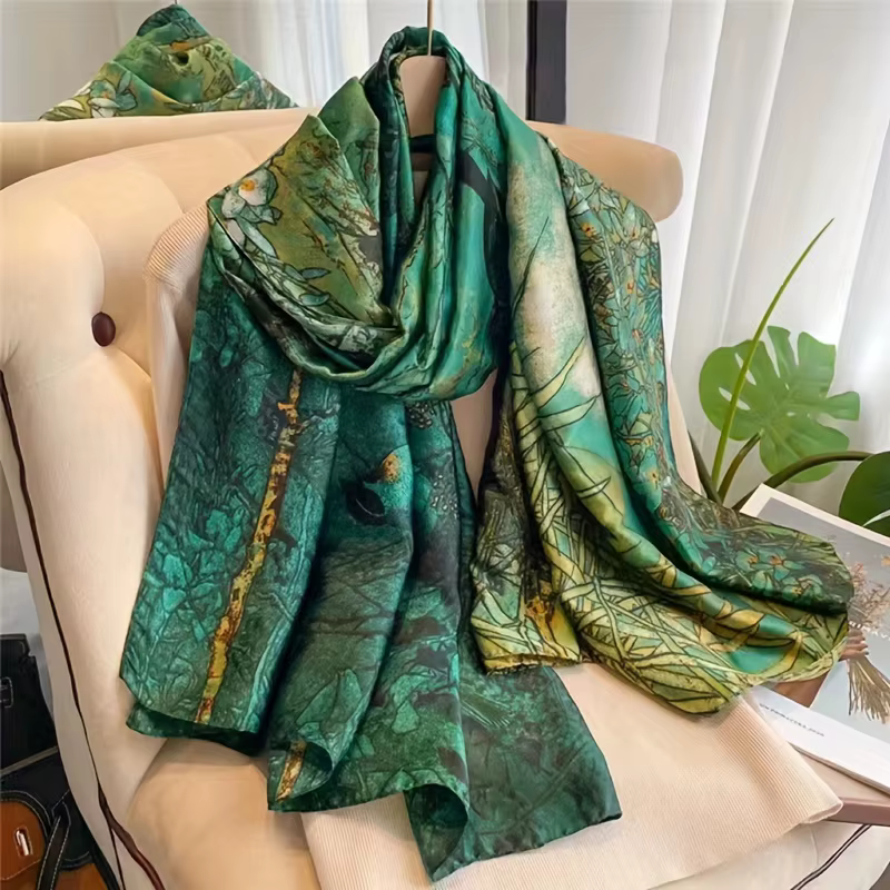 Foulard de Luxe Doux et Lisse pour Femme, Long Châle, Serviette de Plage, 90x180cm