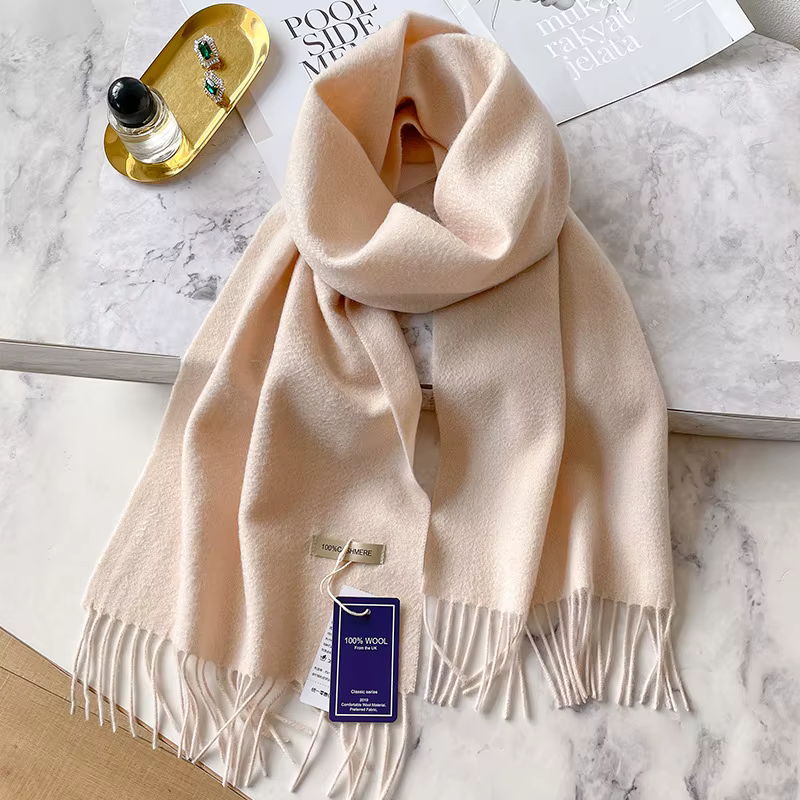 100% cachemire hiver Design Pashmina laine écharpe pour femmes chaud épais châles et enveloppes femm