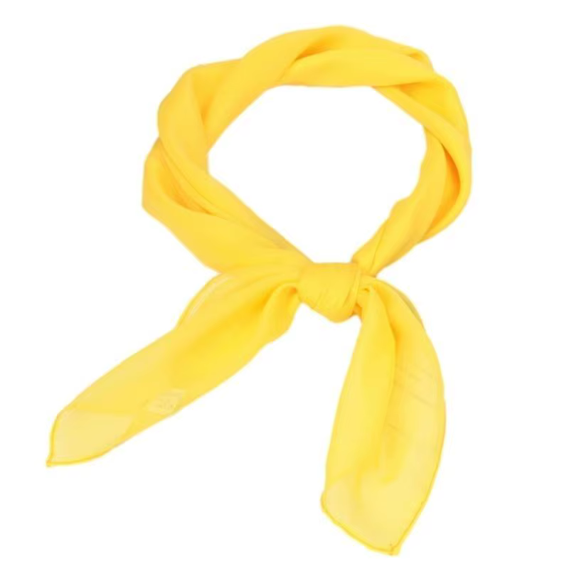 39BD – foulard cou en ruban carré pour femmes, foulard en mousseline soie des années 1950, cravate c