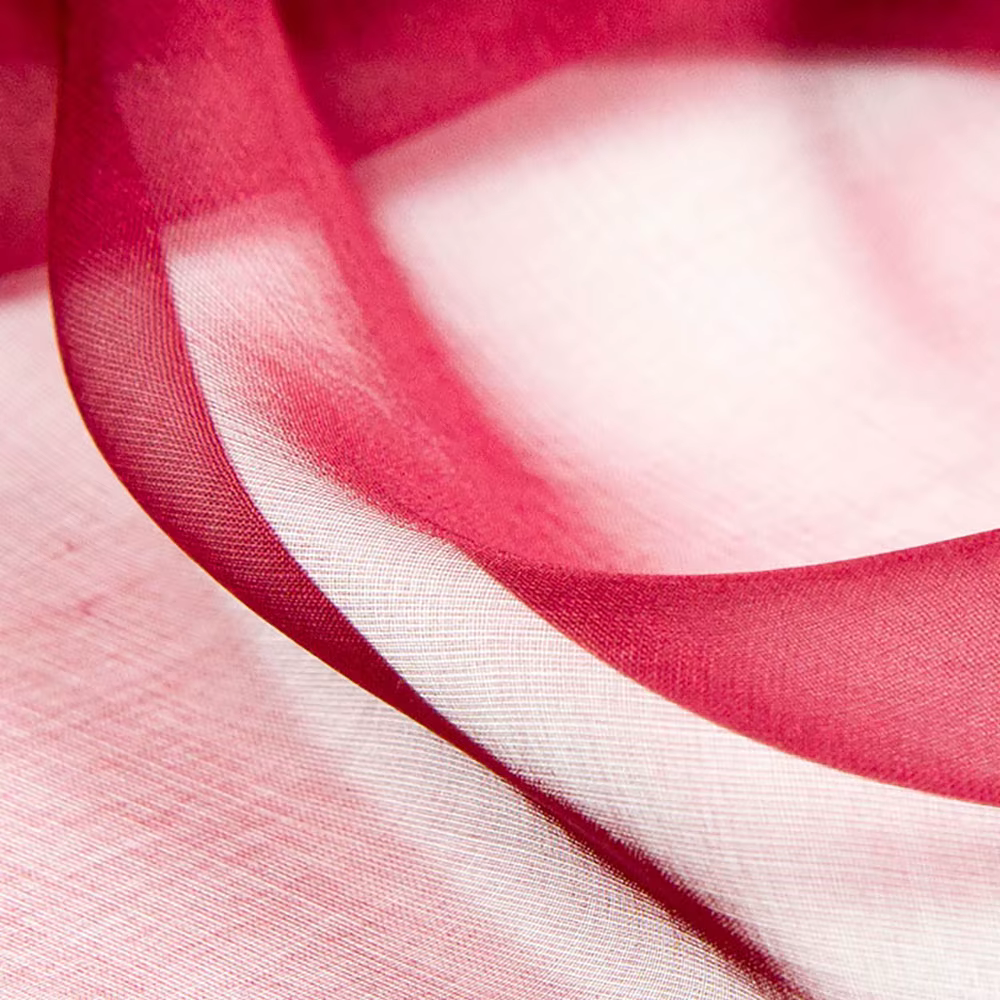 Grand foulard en soie 100% naturelle, 175 cm de long, châle en mousseline de luxe, couleur bordeaux 