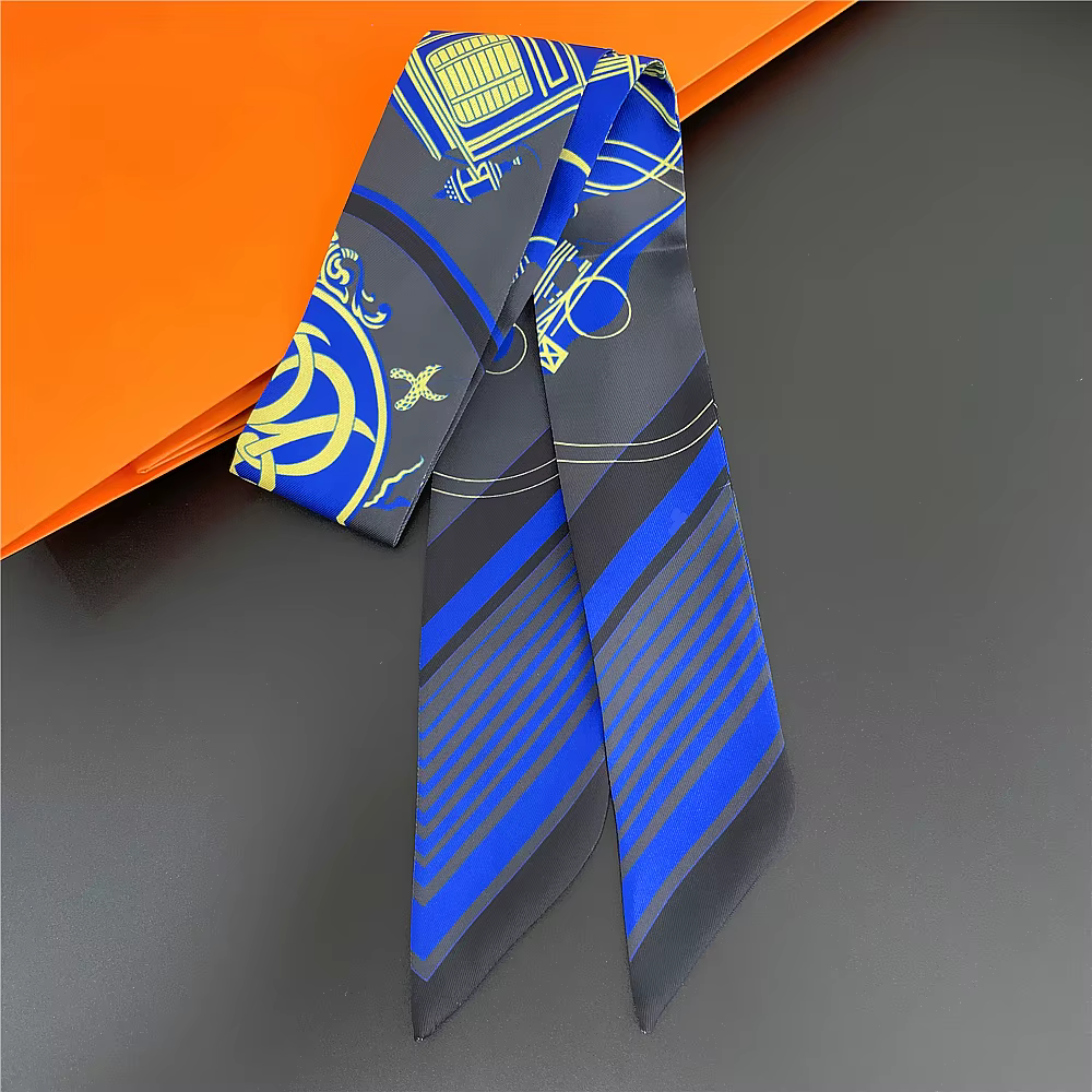 Foulard de cheveux à la mode pour femmes, nouvelle marque Design, foulard en soie de luxe, bandeau d