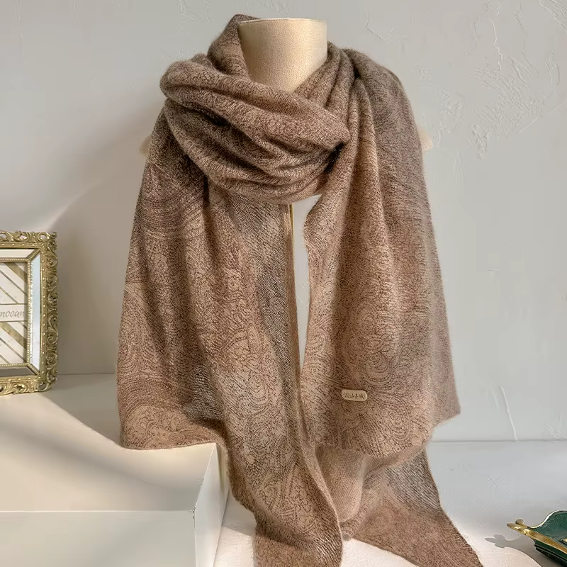 100% écharpe en cachemire de luxe pour les femmes mode haut de gamme classique imprimé écharpe en ca