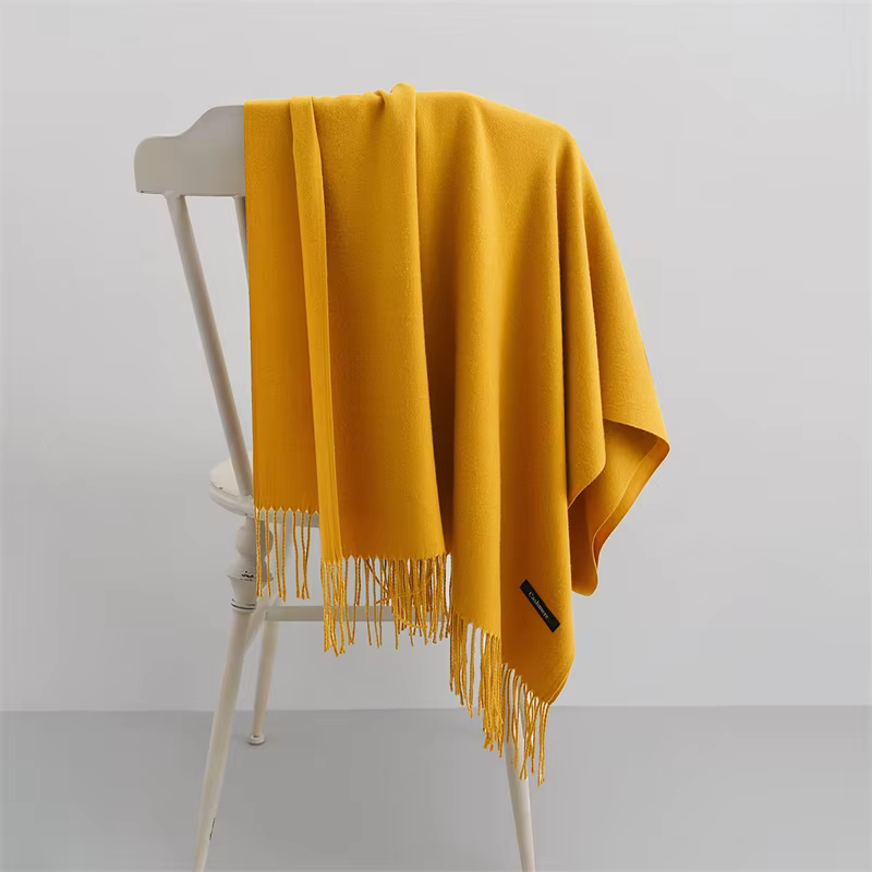 2025 hiver châle pour femmes longues chaudes foulards en cachemire Hijab solide dame enveloppement f