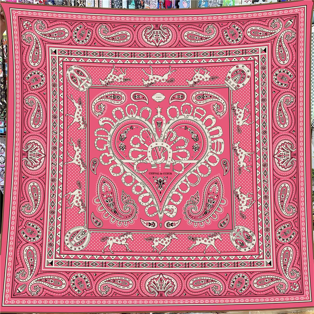 30% soie 70% cachemire écharpe concepteur de luxe Pashmina châles pour femmes carré arrosé à la main