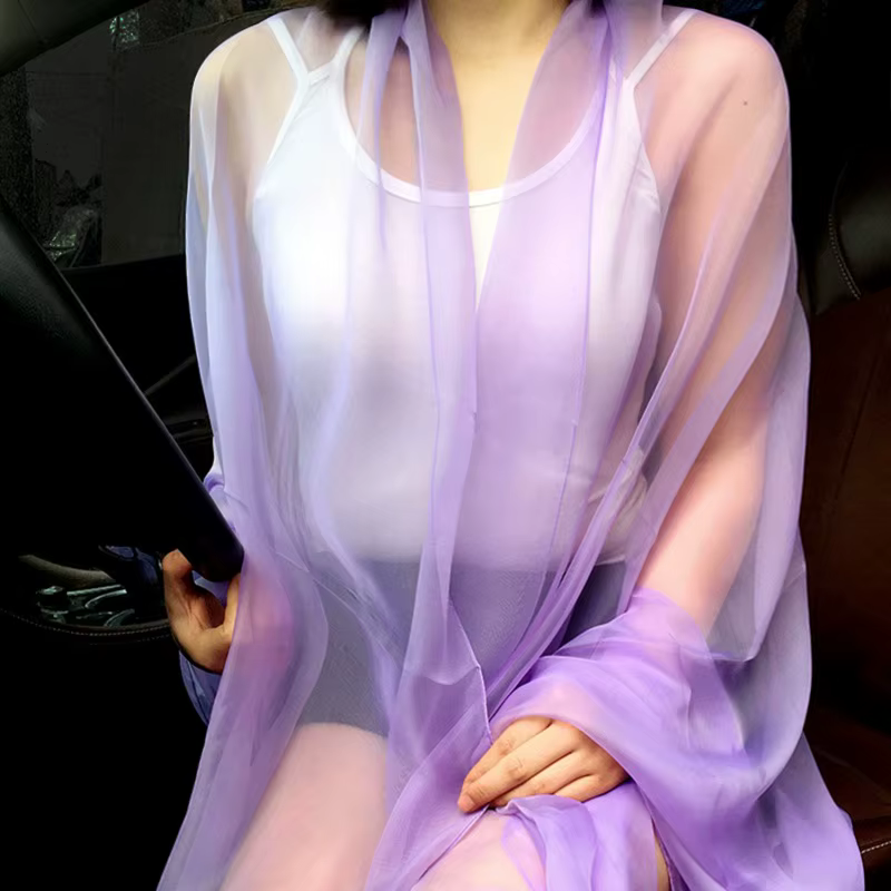 Châle en mousseline de soie Transparent, écharpe pour femmes, enveloppe Hijab, Lot Cape pour femmes,