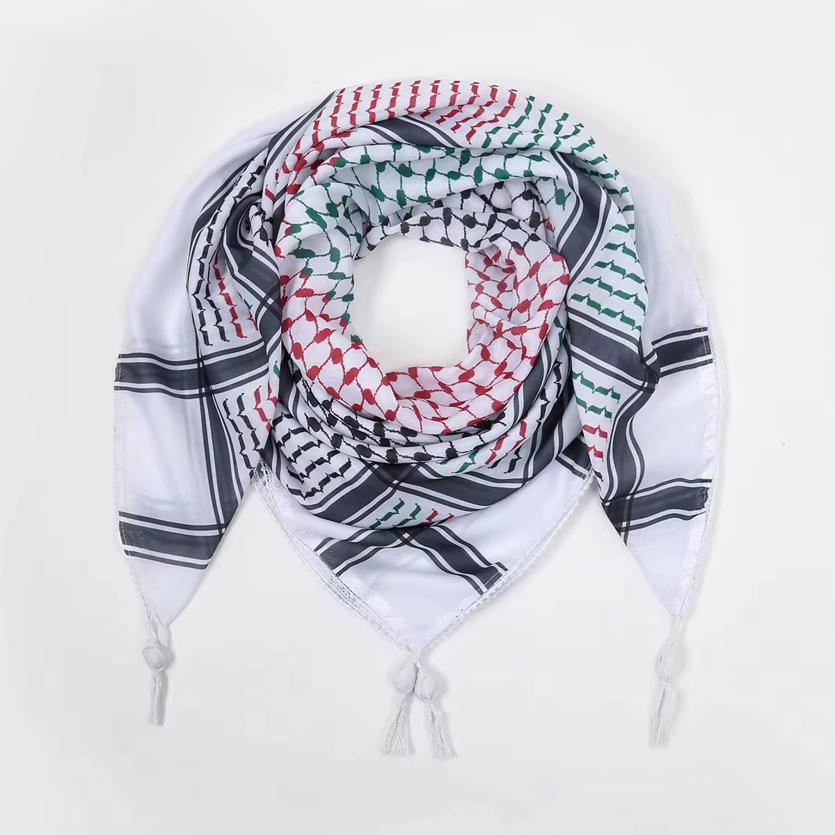 Nouveau Foulard arabe pour hommes et femmes Jacquard Arafat émeraude dubaï écharpe moyen-orient arab