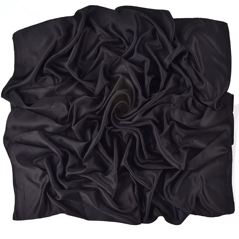 Foulard carré en satin mat pour femme, hijab uni, châle, écharpe, bandeau, bandana islamique