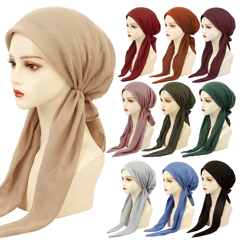 Geebro femmes élégant pré-attaché Turban chimio casquette musulman Hijab casquette intérieure bonnet