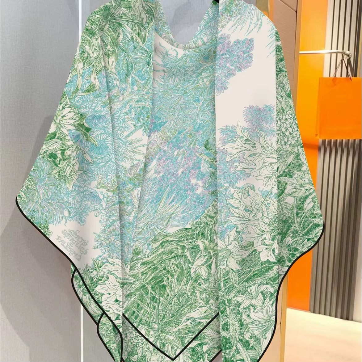 130cm automne hiver écharpe chaude femmes imitation soie cachemire carré écharpe châle luxe grande é
