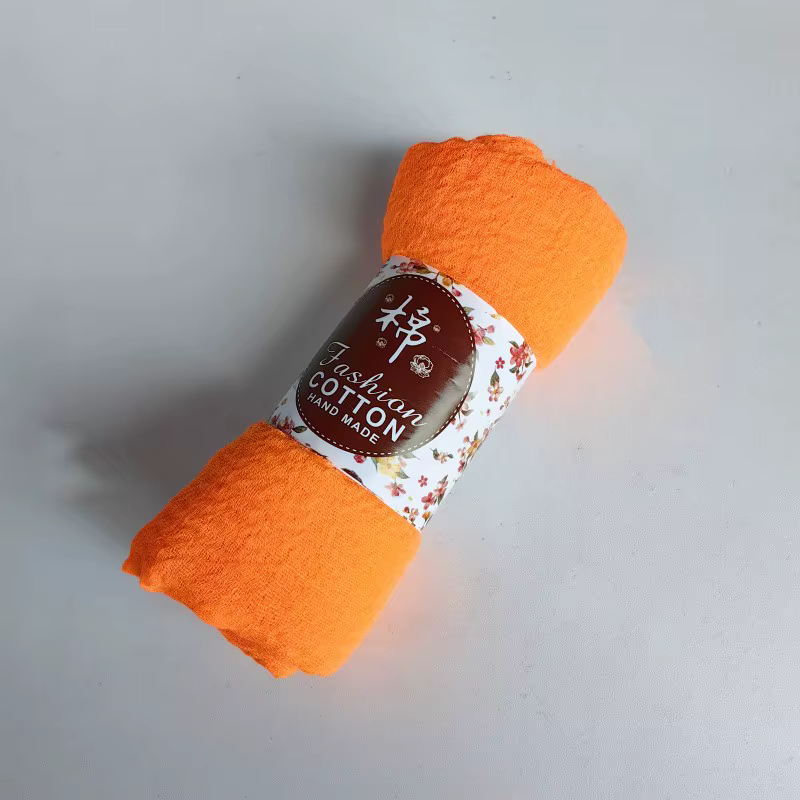 Écharpe Néon aux Couleurs Passionnantes, Turban Uni Effet Bulle, Foulard Plissé pour Femme, Voile On
