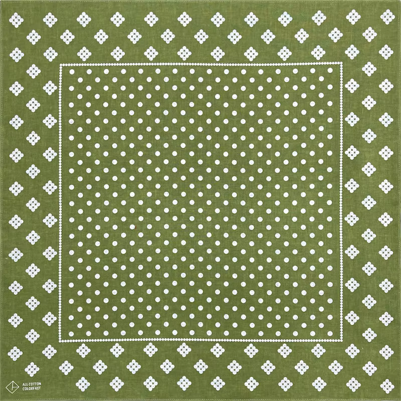 Haute qualité nouveau Design Hip Hop vert Olive coton carré écharpe marin Bandana écharpe ancre impr
