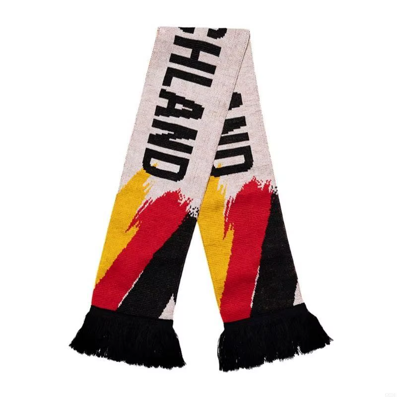 Écharpe allemande à franges, vêtements cou pour le jour du match football les coupes européennes