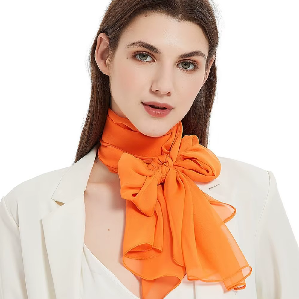 Écharpe en mousseline tendance effet feuille de lotus, de marque de luxe, pour la plage, en soie sim