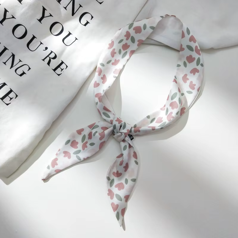 Petit foulard à fleurs et fruits créatifs, petit bandeau à ruban, sac de bras de variété, mode, nouv