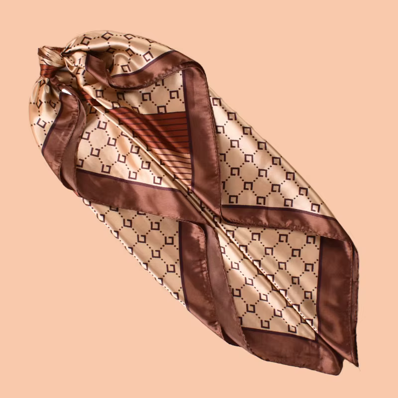 Foulard carré en Satin pour femmes, accessoire de plage d'été, à la mode, 90x90 pouces, multi-usage,