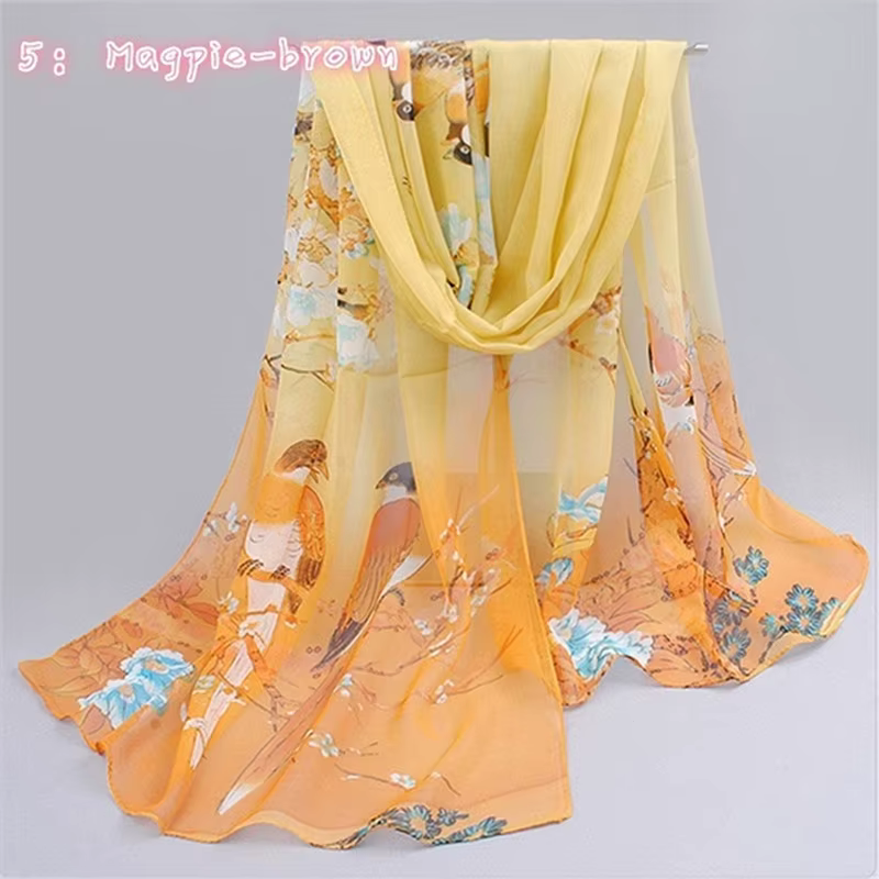 Foulard Hijab Musulman en Mousseline de Soie pour Femme, Châle, Enveloppant, à la Mode, pour l'Été e