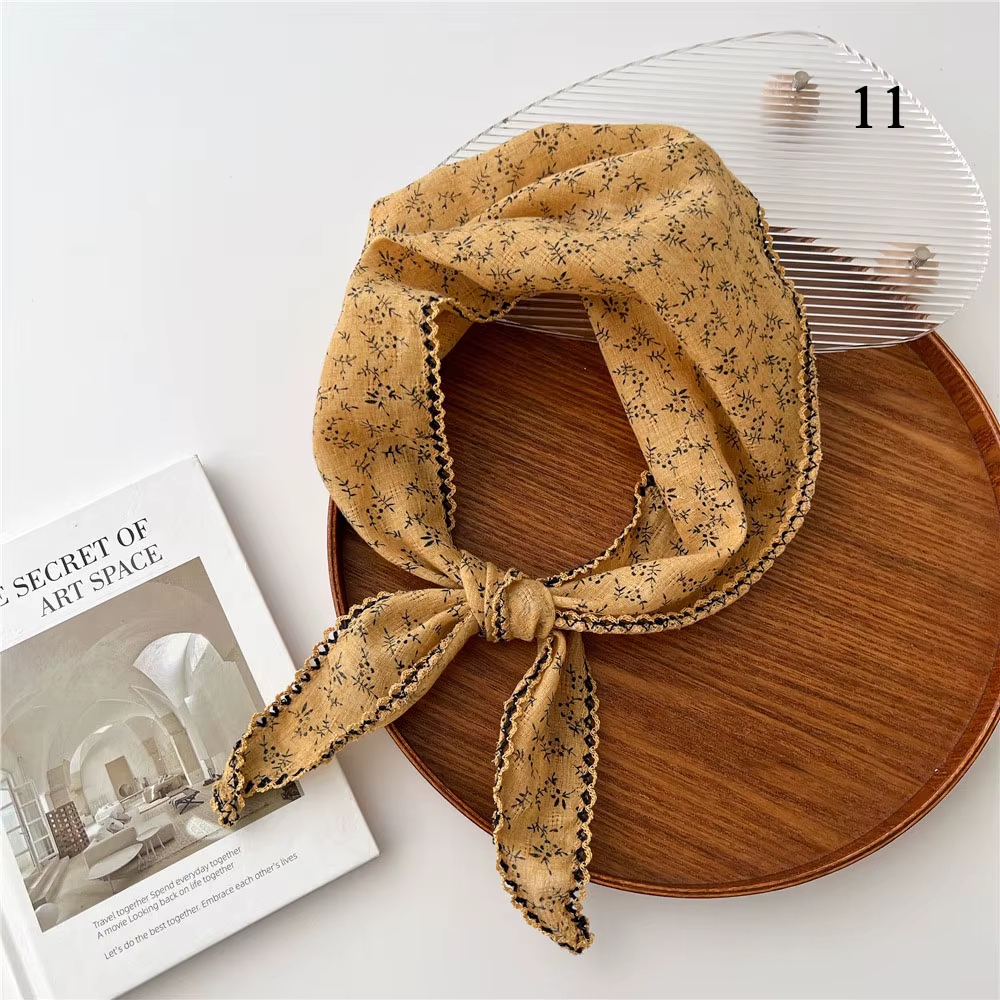 Écharpe de cheveux en dentelle pour femmes, bandeau de cheveux triangle rétro, bandeau de sauna phot