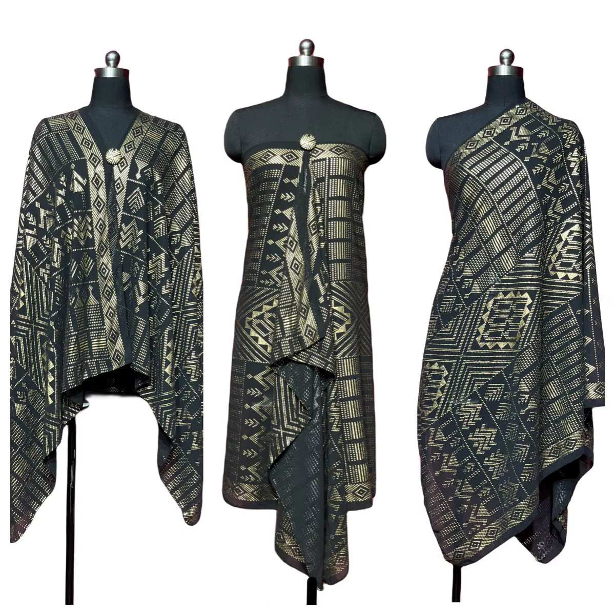 Nouveau femmes élégant crème solaire écharpe châle mode élégant feuille d'étain or impression foular